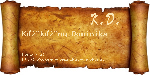 Kökény Dominika névjegykártya
